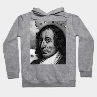 Blaise Pascal Black And White Portrait | Blaise Pascal Artwork Hoodie